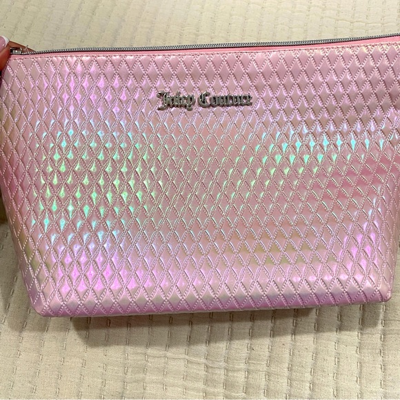 Juicy Couture Pink Iridescent‎ Makeup Bag with Silver Hardware - Picture 1 of 3